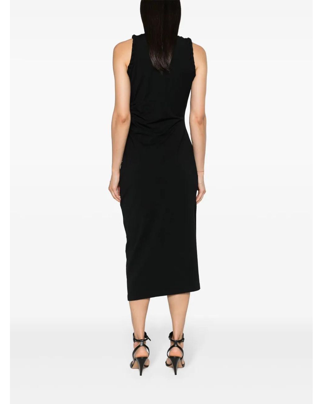 IRO Amel Jersey Midi Dress in Black | Lyst
