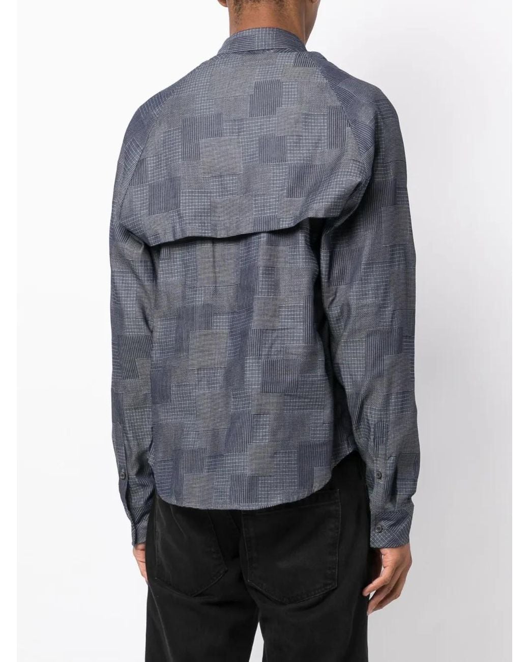 Private Stock Blue The Dorian Detachable-Sleeve Shirt for men