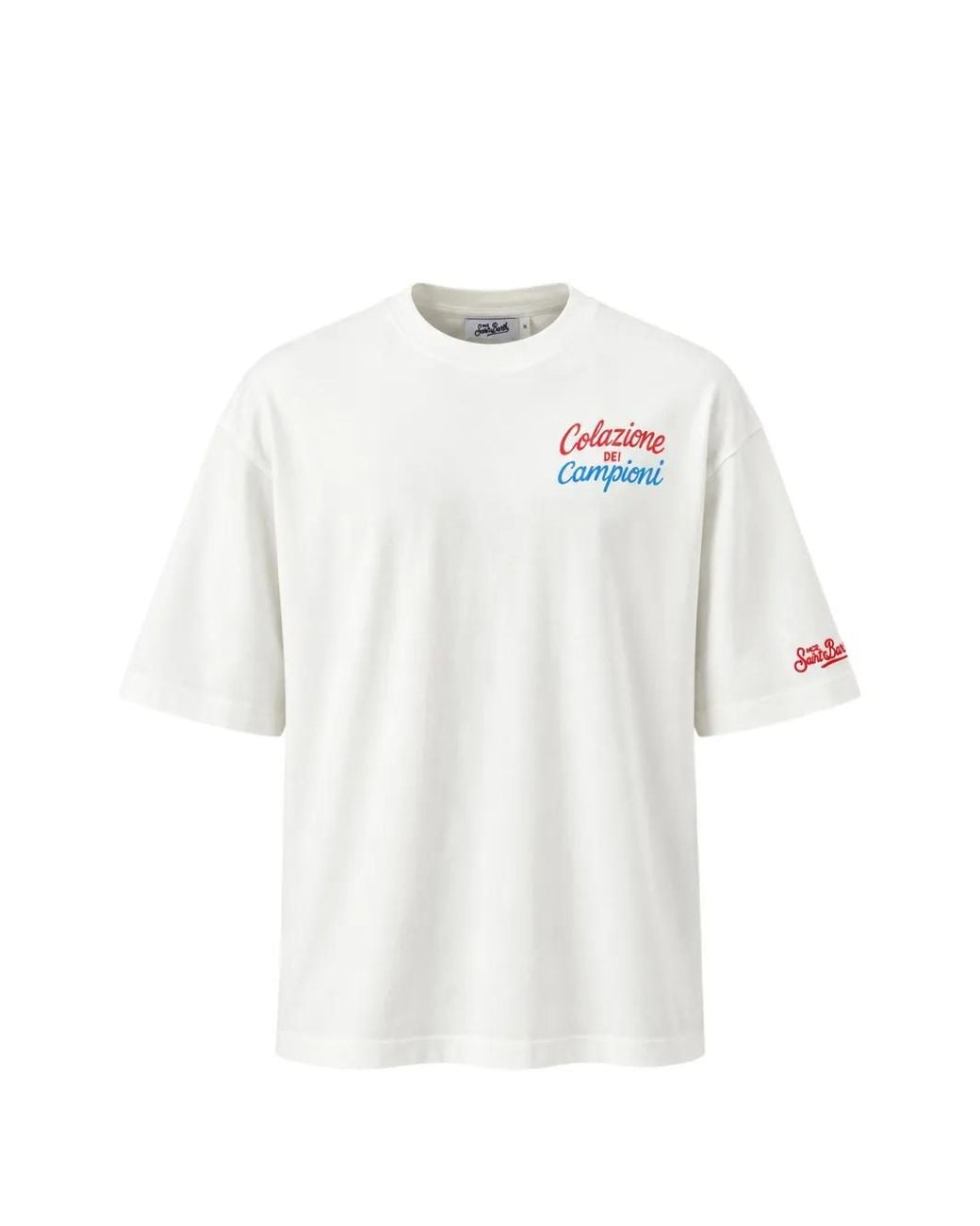 Mc2 Saint Barth White Delmar Graphic-Print T-Shirt for men