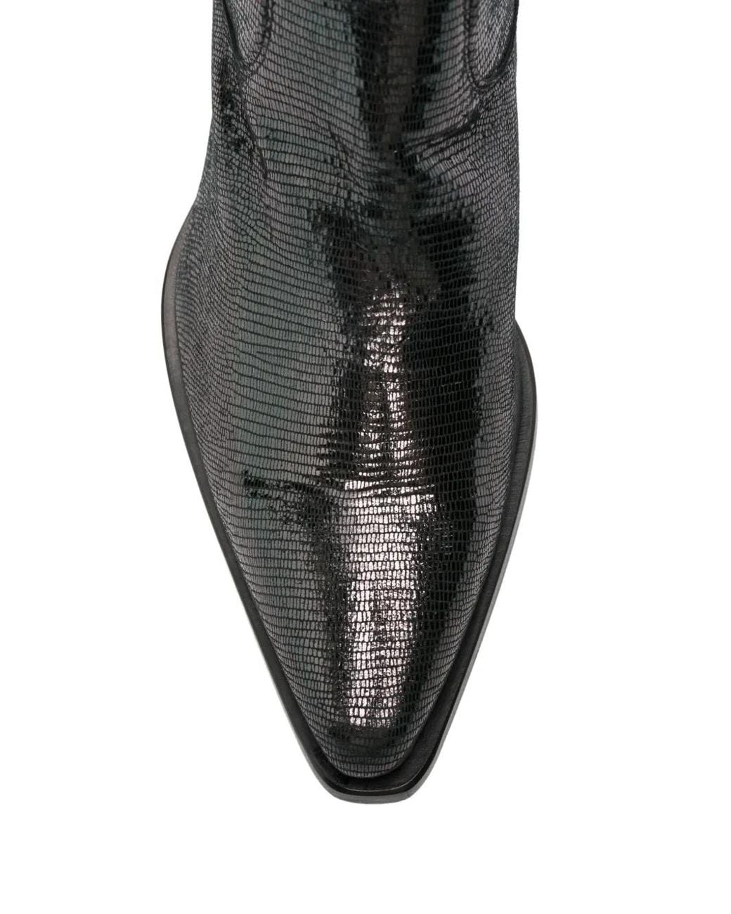Pantanetti Black Stiefeletten Mit Eidechsen-Effekt