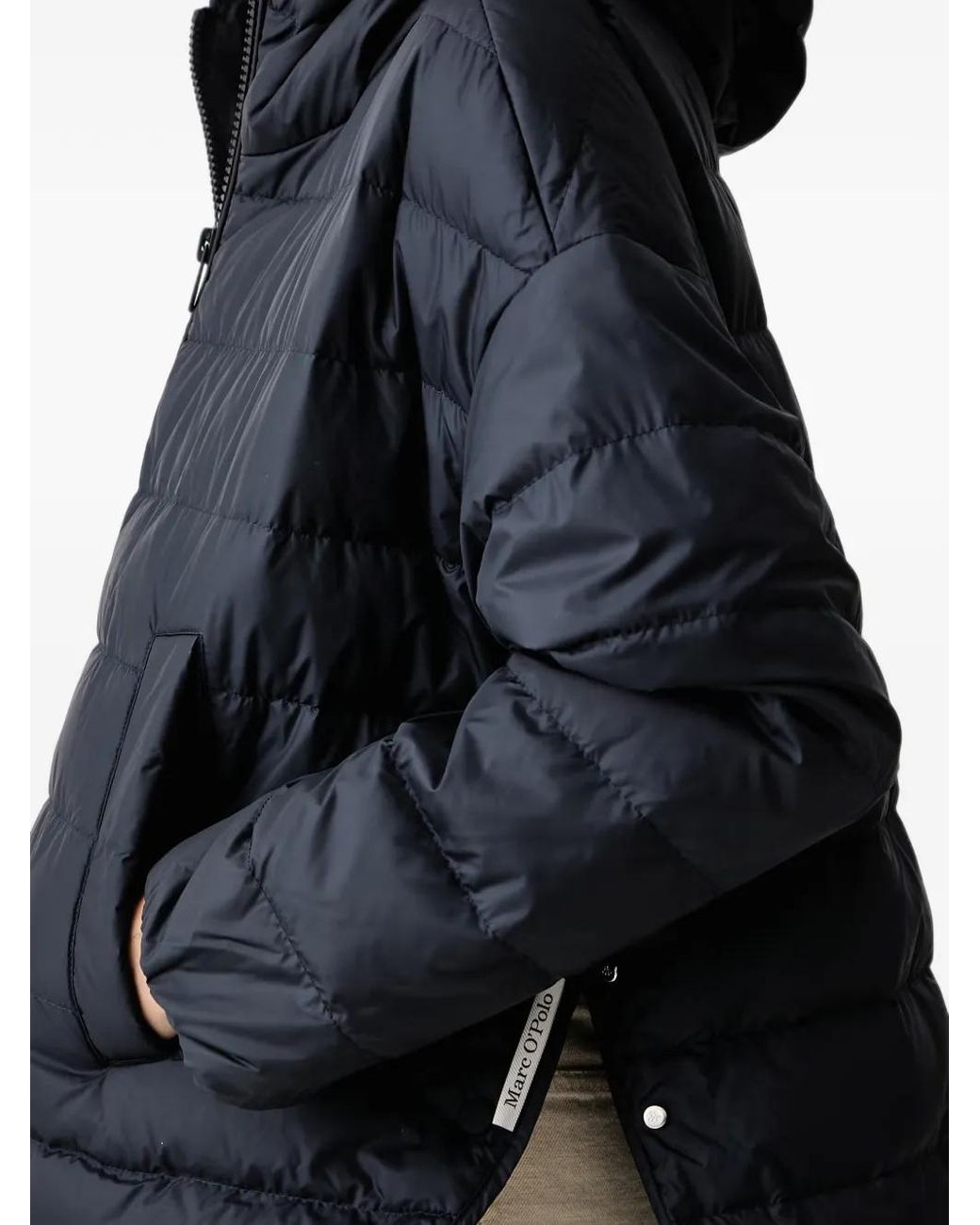 Marc O' Polo Blue Quilted Hooded Jacket