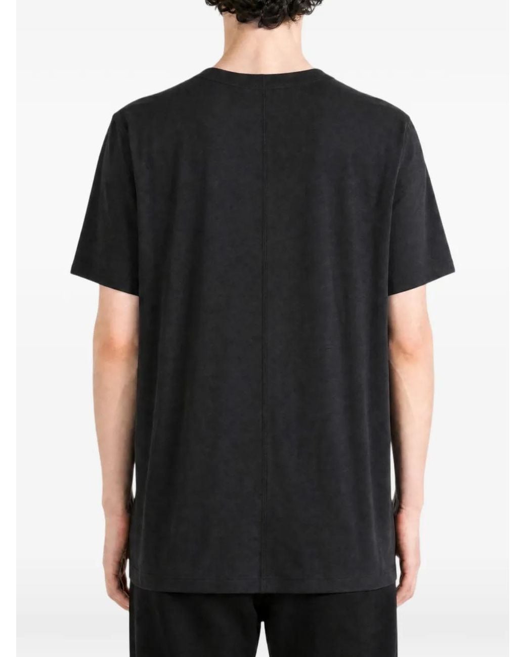 Rick Owens Black Short Level Crew-Neck T-Shirt for men