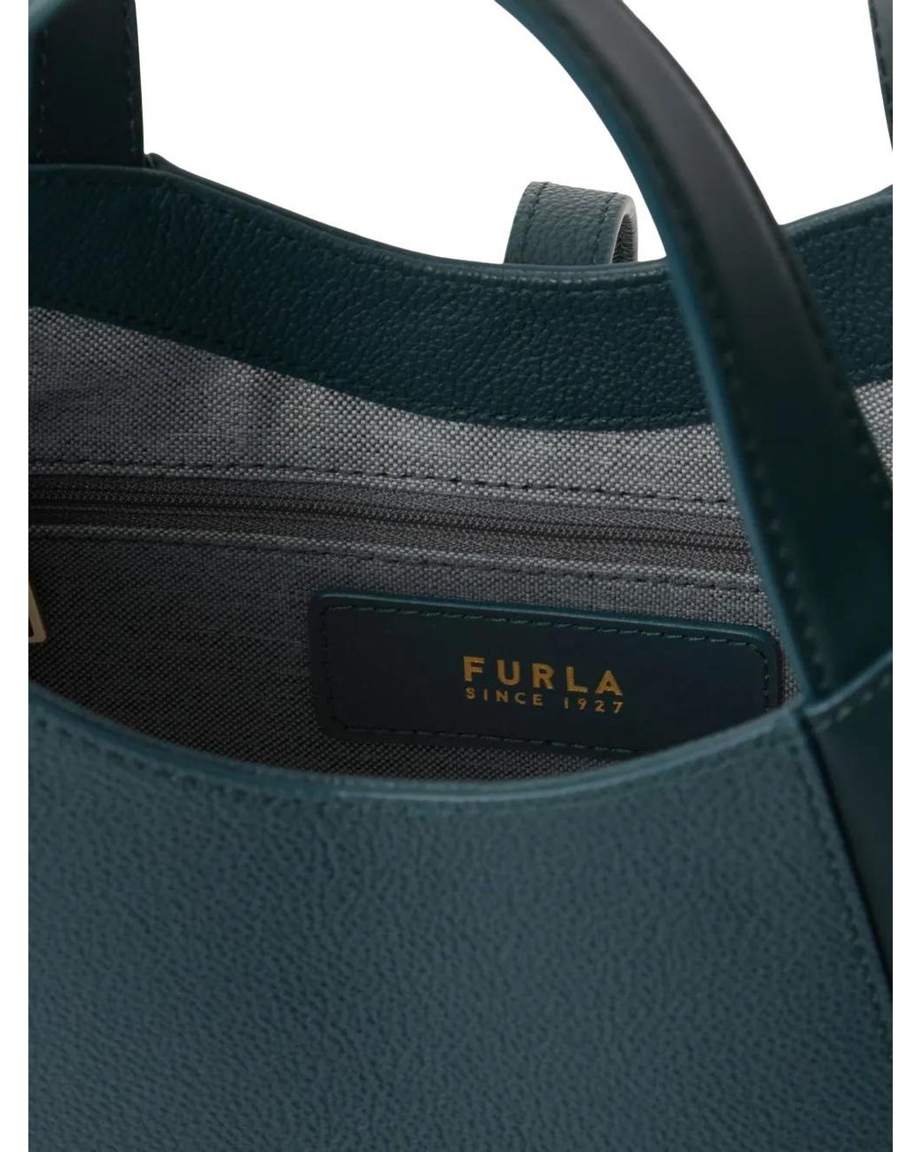 Furla Black Small Goccia Leather Tote Bag