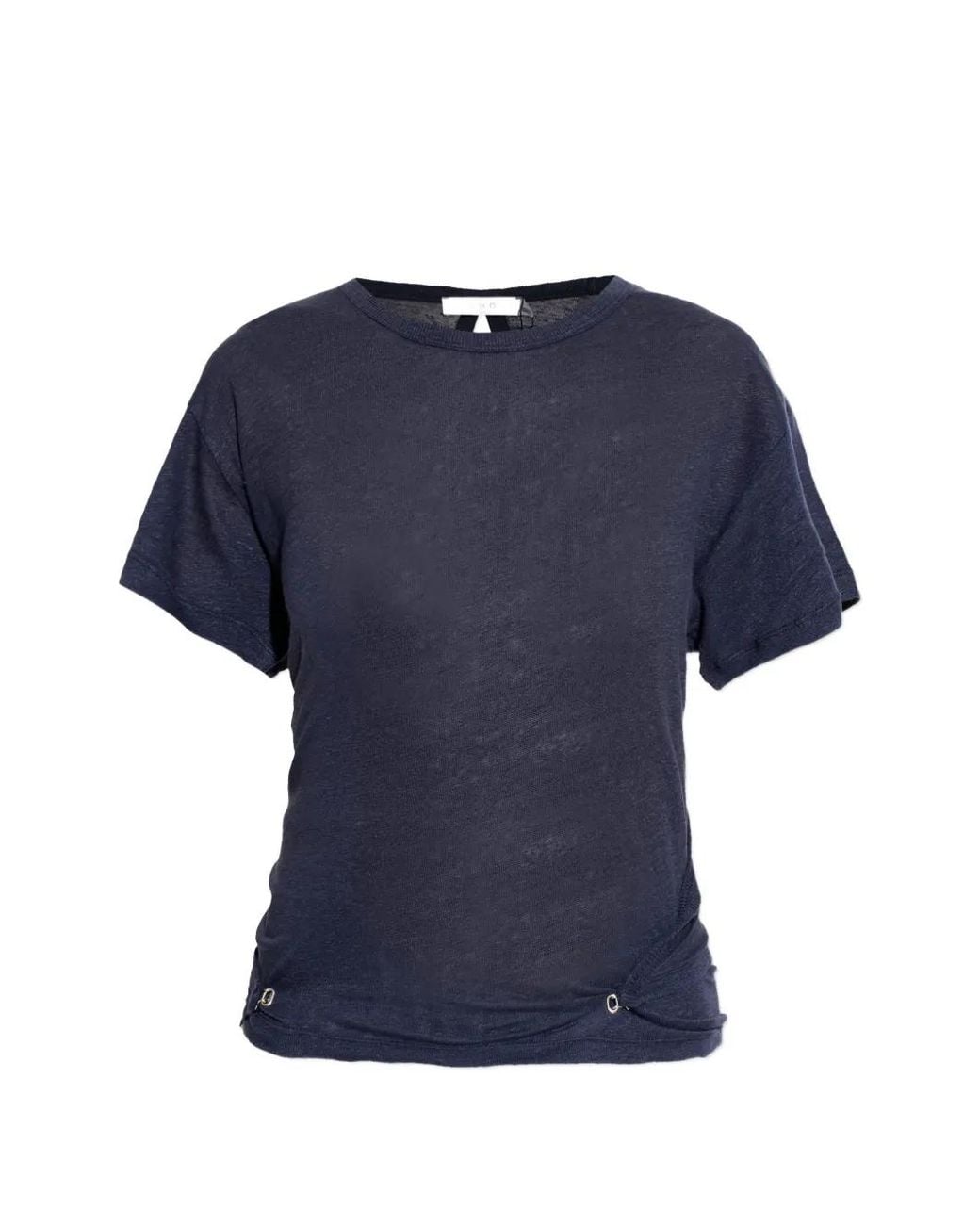 IRO Blue Sorenza Twist-Detail T-Shirt