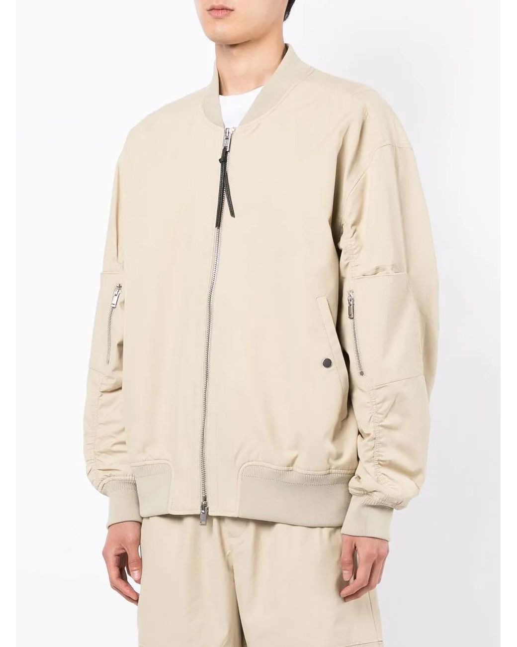 3.1 Phillip Lim Natural Zip-Front Bomber Jacket for men