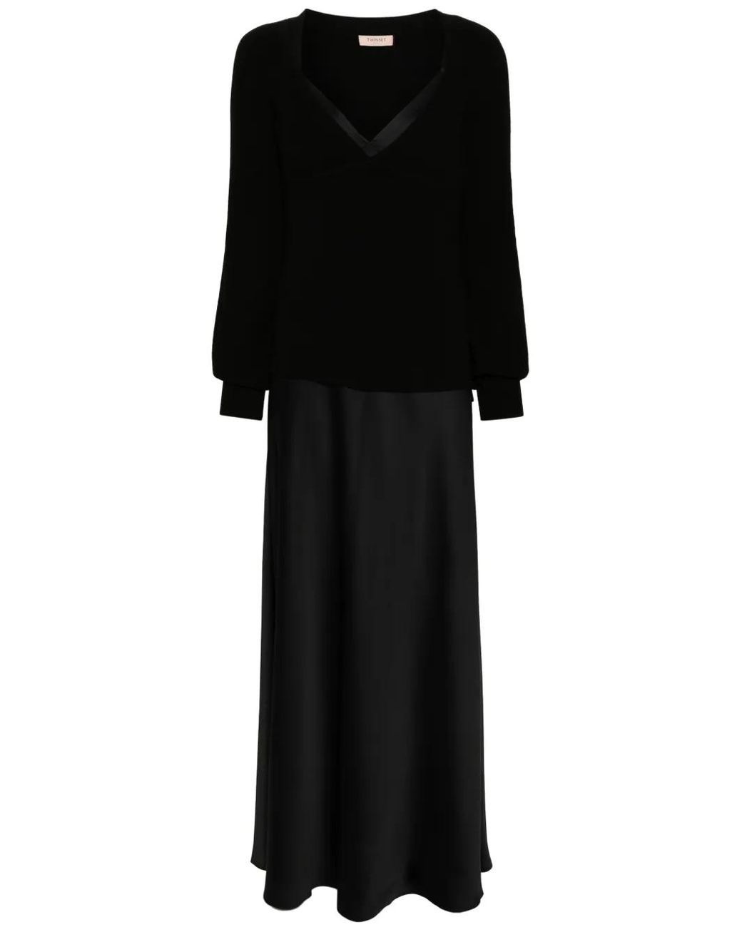 Twinset Black Jumper Slip Dress