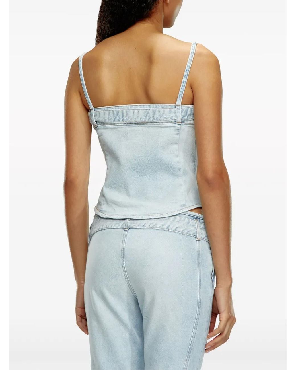 DIESEL White De-Lucy-S Jeans-Tanktop