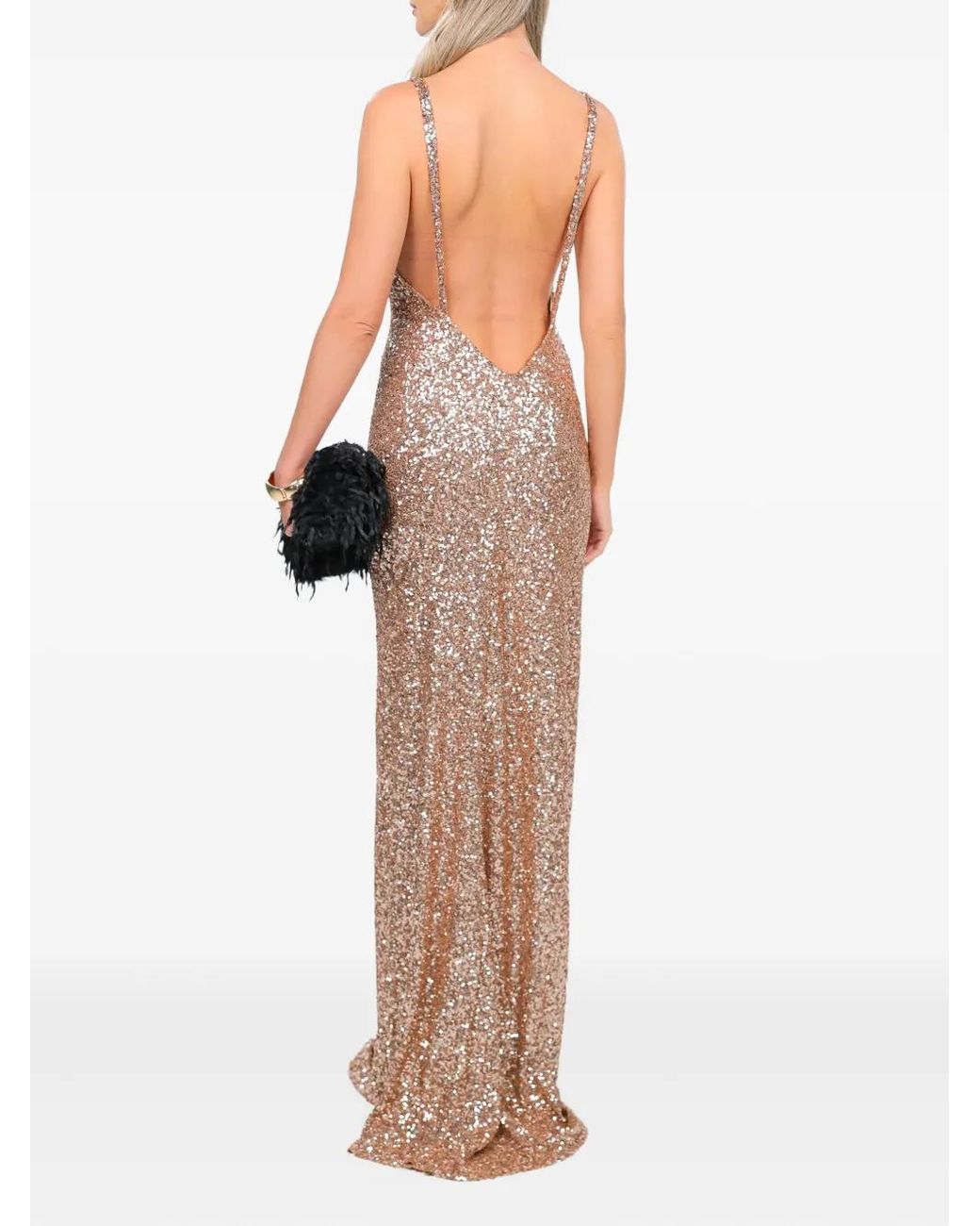 ROSERRY Metallic Margot Sequin Maxi Dress