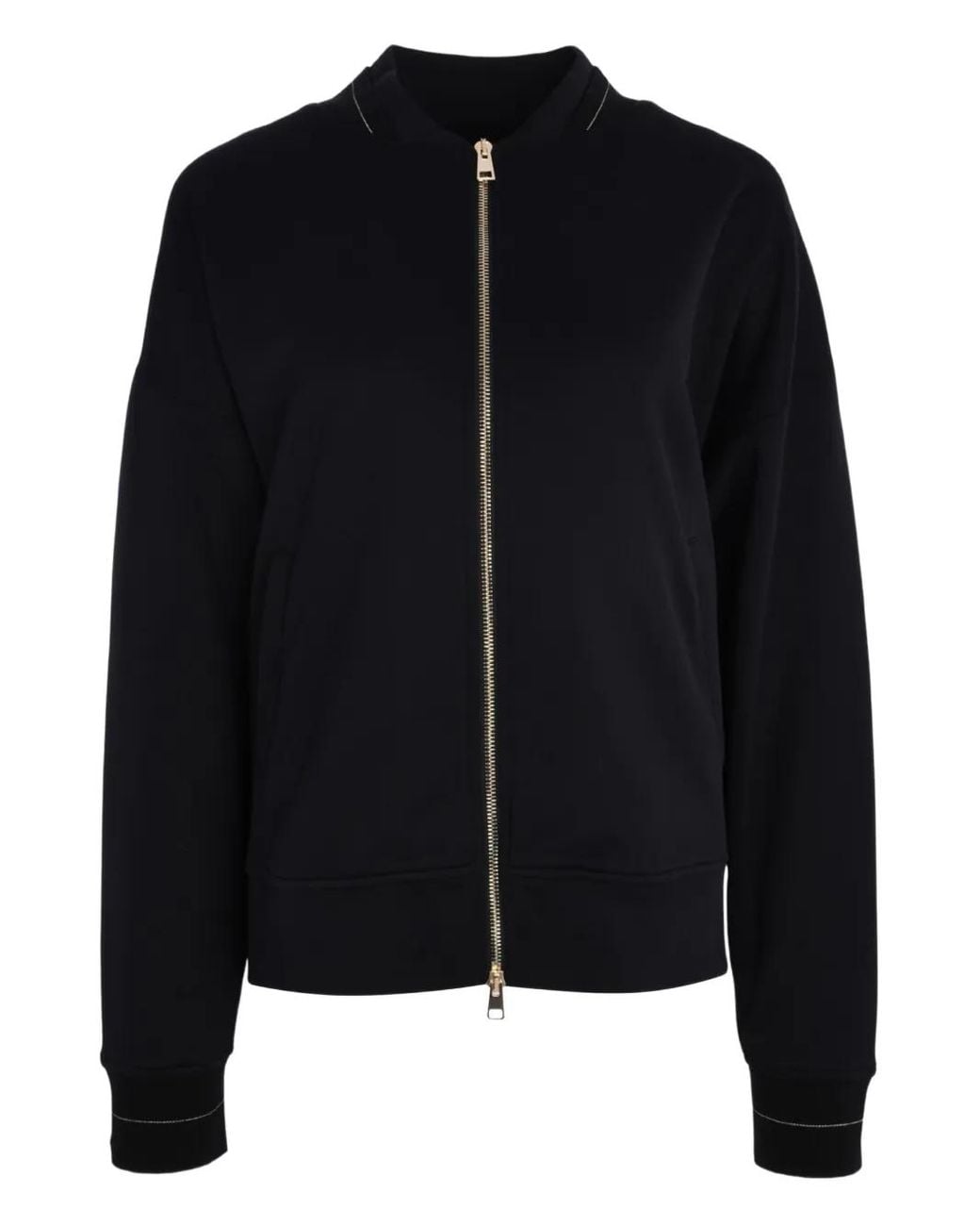 Lorena Antoniazzi Black Zip-Front Sweatshirt