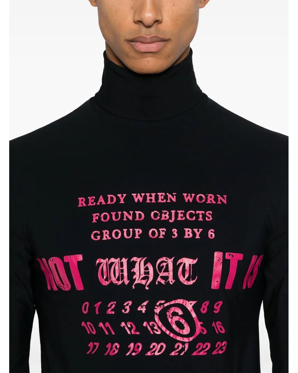 MM6 by Maison Margiela Blue High Neck Top Lycra for men