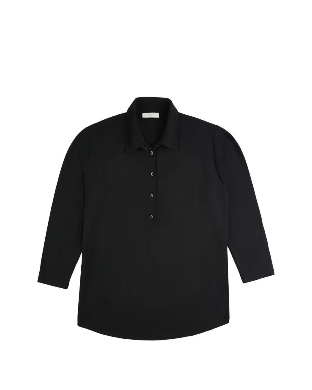 Slowear Poloshirt Met Knopen in het Black