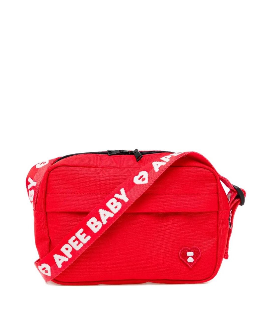 AAPE BY A BATHING AP Red Logo-Print Mini Bag