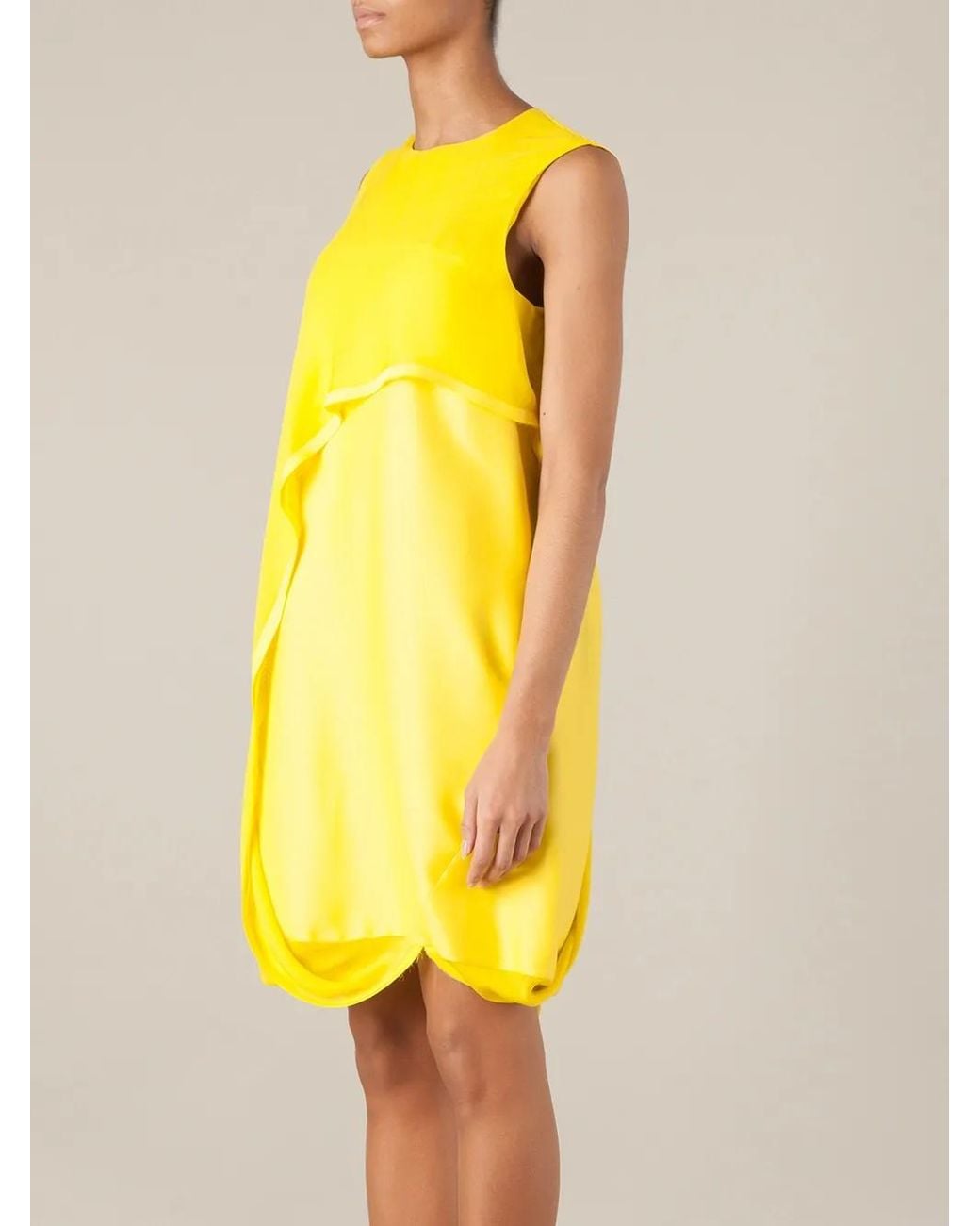 Maison Rabih Kayrouz Yellow Layered Panel Dress