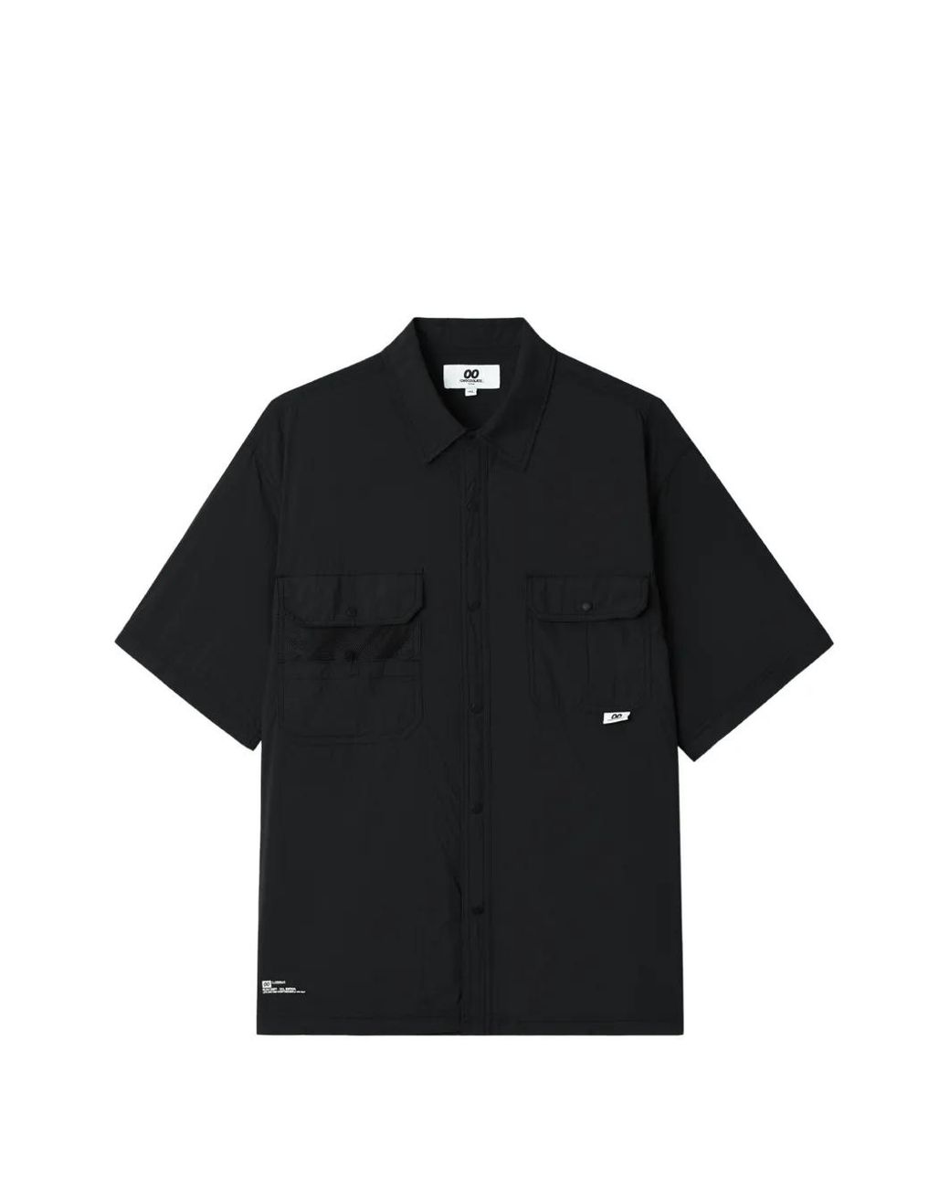 Chocoolate Black Short-Sleeve Utility Shirt for men