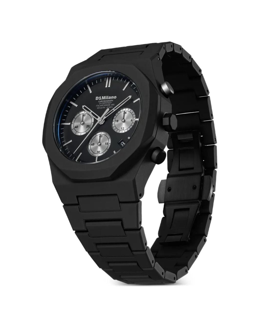 D1 Milano Black Chronograph 40.5Mm Watch for men