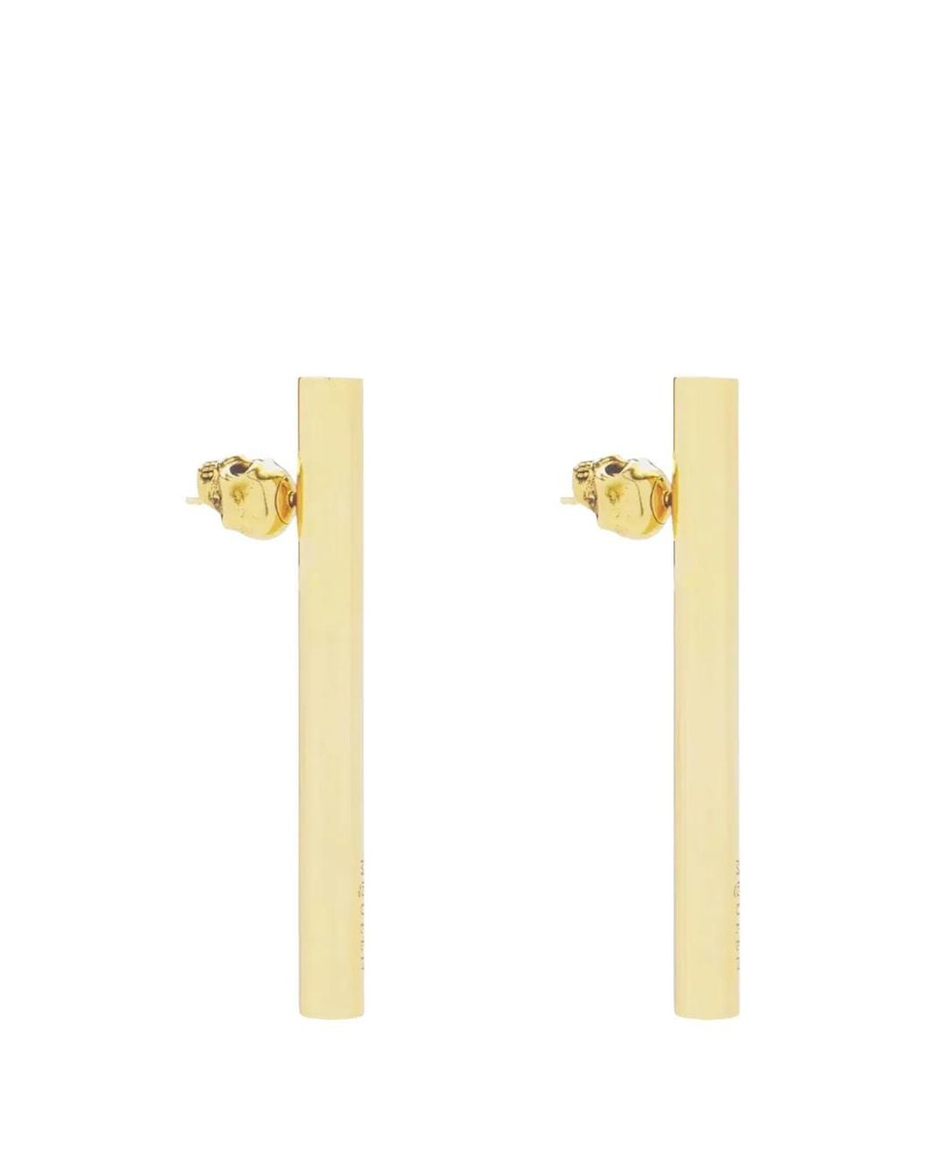McQueen White Skull Drop Earrings