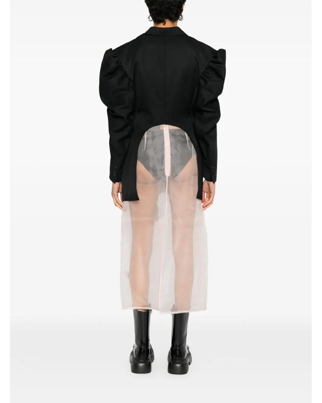 Simone Rocha Black Bow Cut-Out Blazer