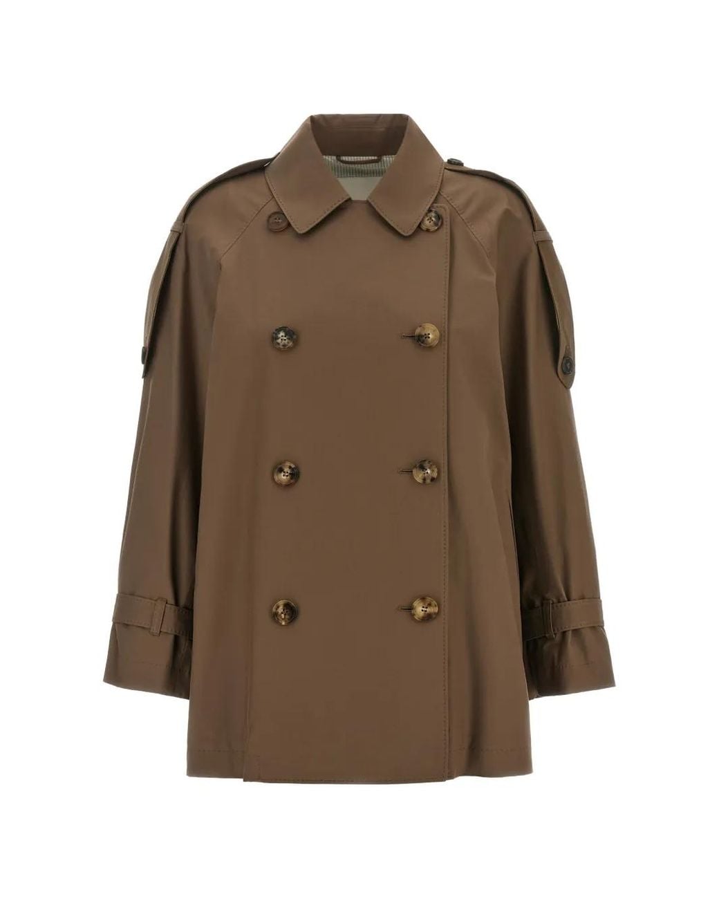 Max Mara Brown Caroline Short Trench Coat