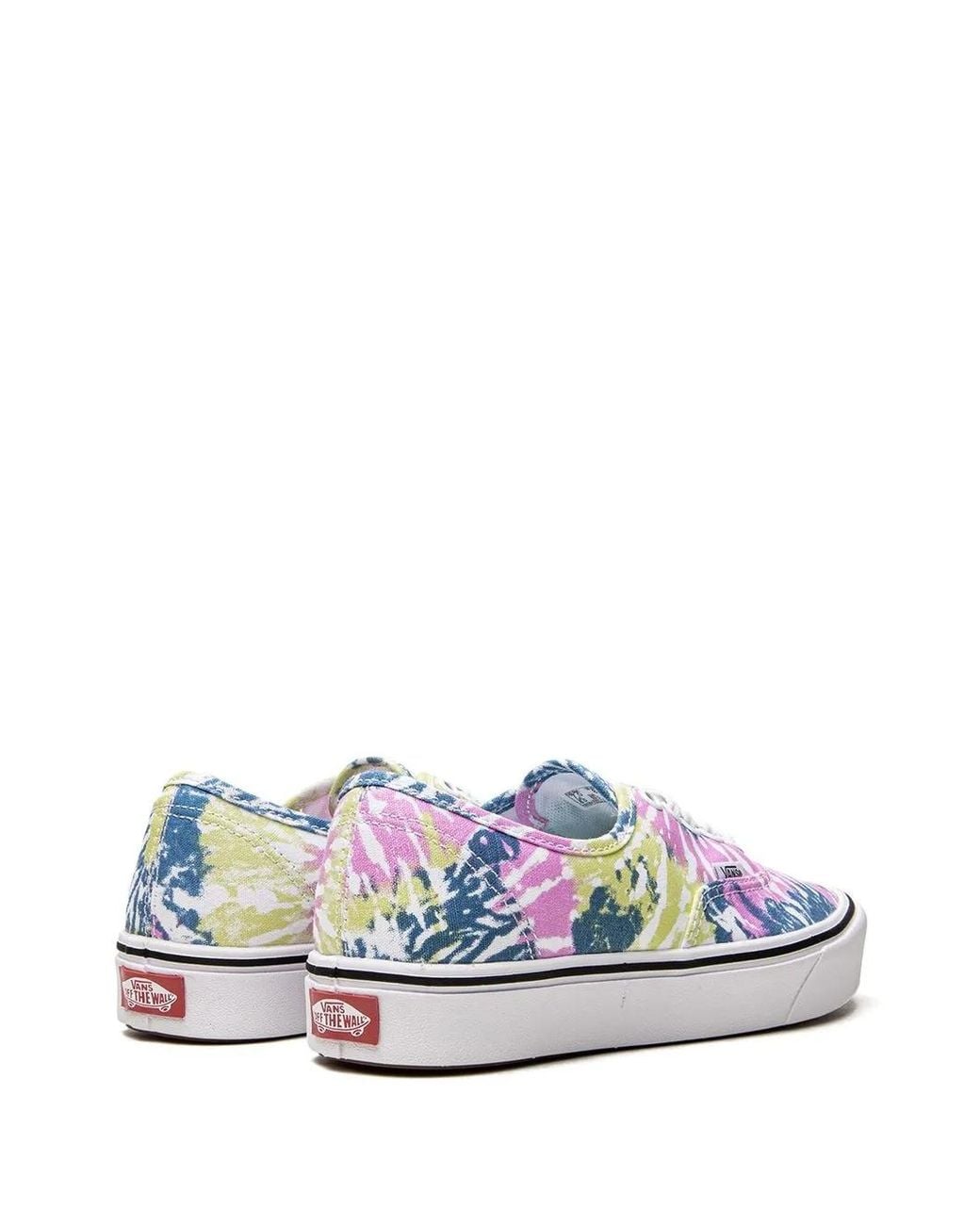 Vans White Comfycush Authentic "Tie-Dye" Sneakers