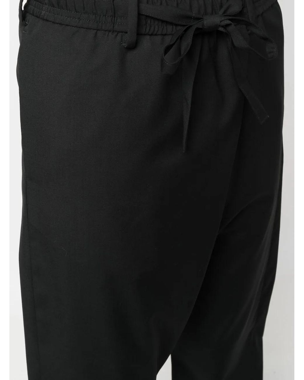 Gabriele Pasini Black Drawstring Drop-Crotch Trousers