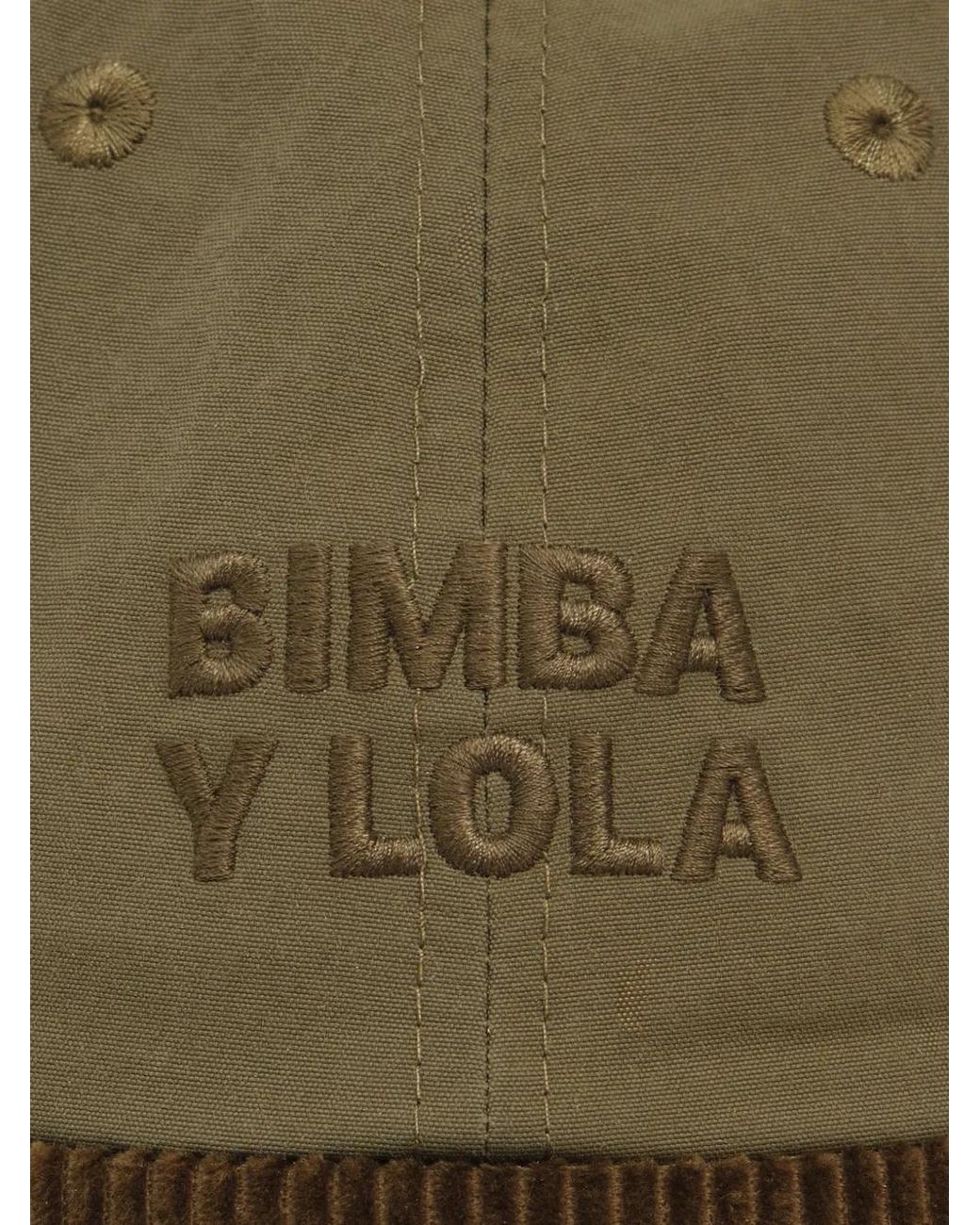 Bimba Y Lola Brown Casquette En Velours Côtelé Khaki