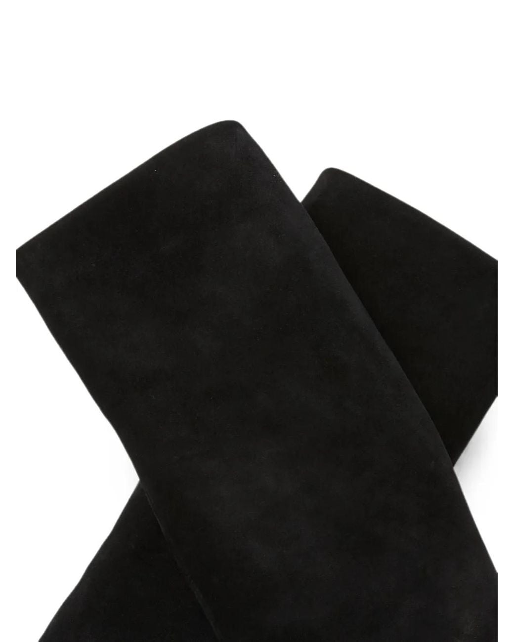 Karl Lagerfeld Black Debutante Fold-Down High-Leg Boots
