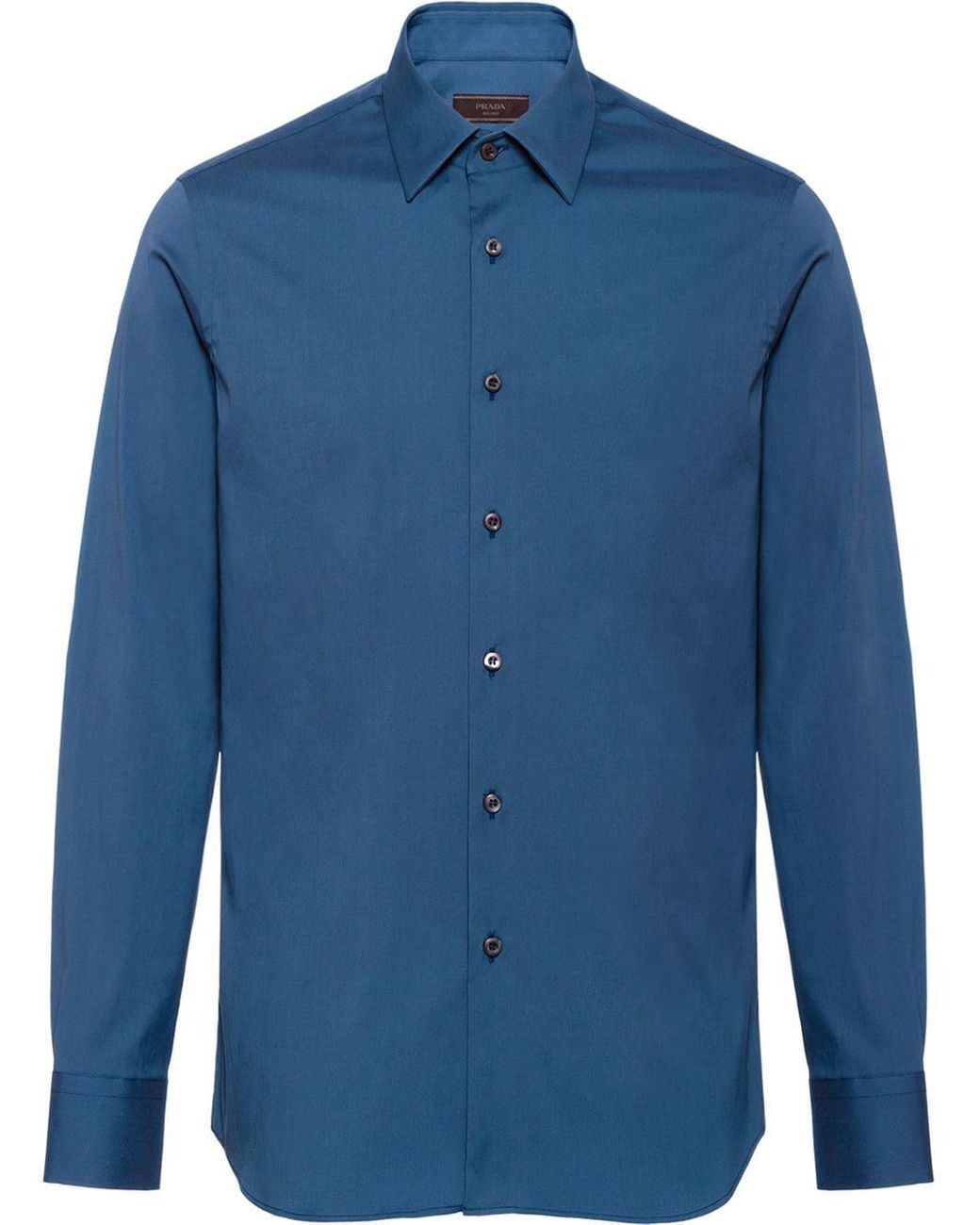 Prada Slim Fit Shirt in Blue for Men - Lyst