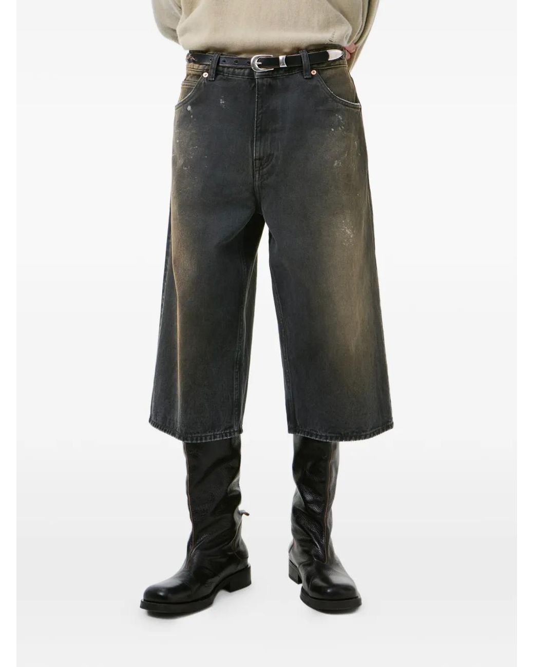 Our Legacy Gray Capri Cut Shorts for men