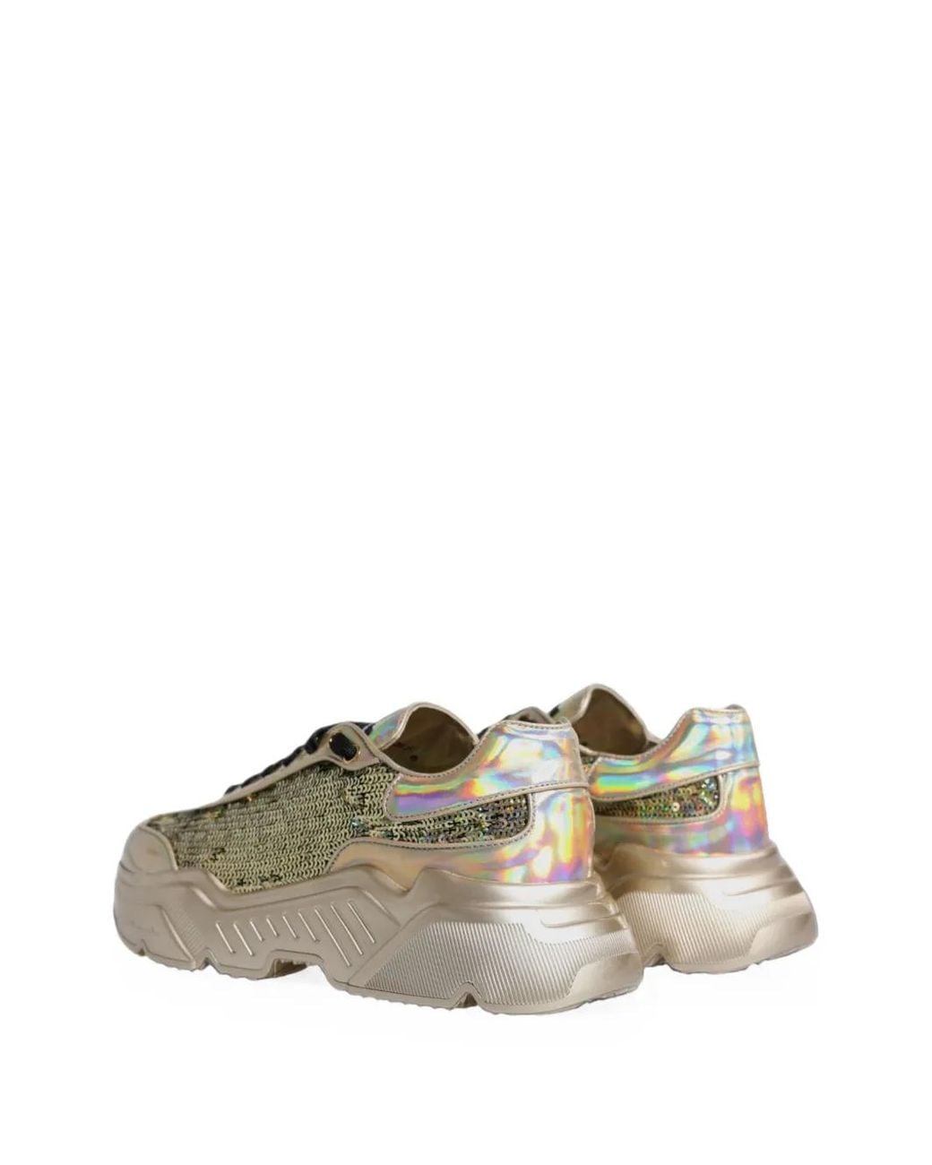 Dolce & Gabbana White Daymaster Sequin-Embellished Sneakers for men