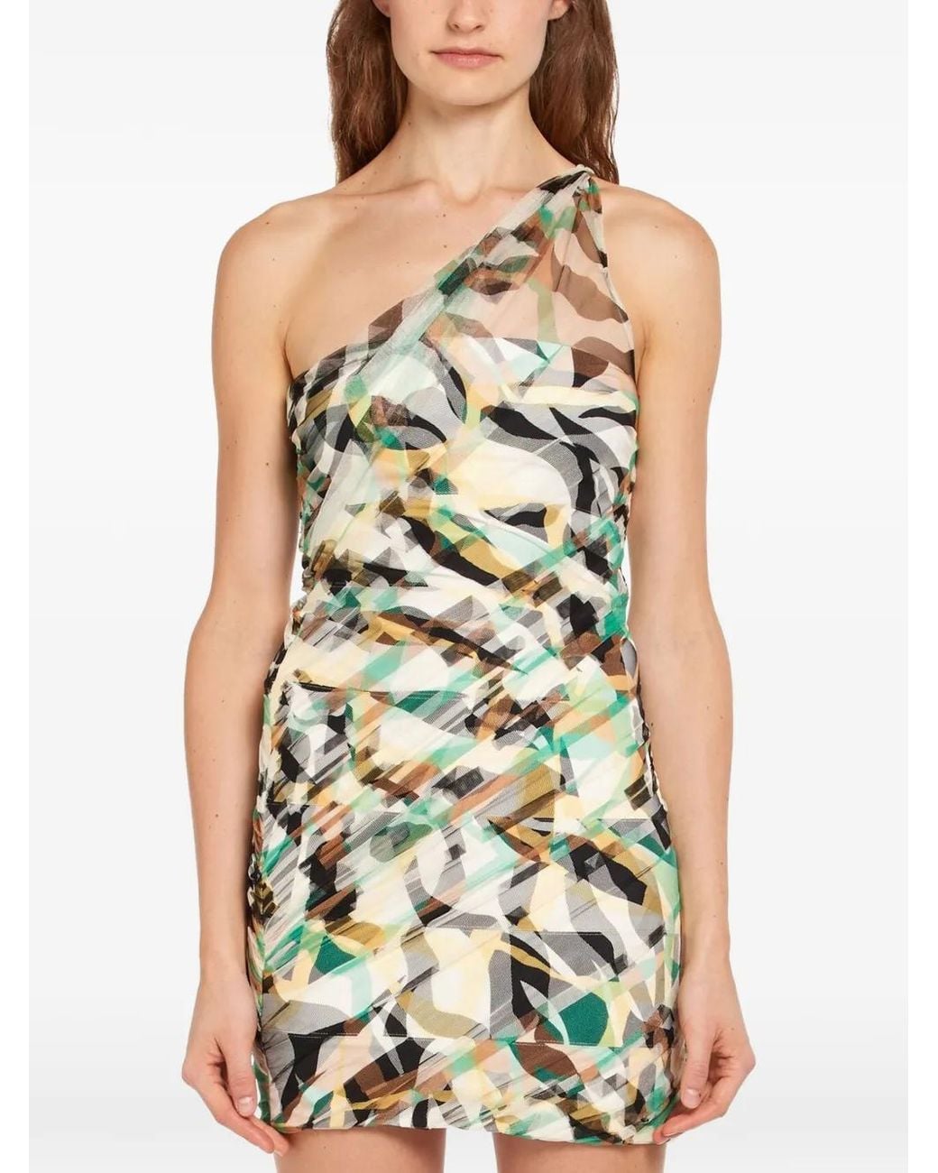 Roberto Cavalli White Macro Tiger Twiga Tulle Dress