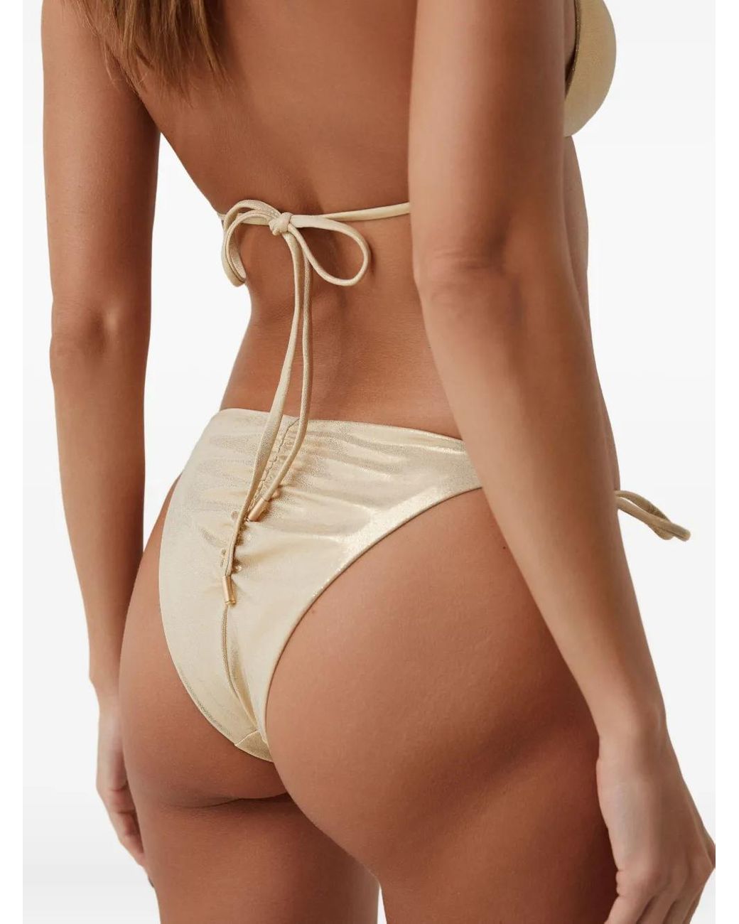 SOFIA ERHAN Natural Halter-Neck Tie-Side Bikini