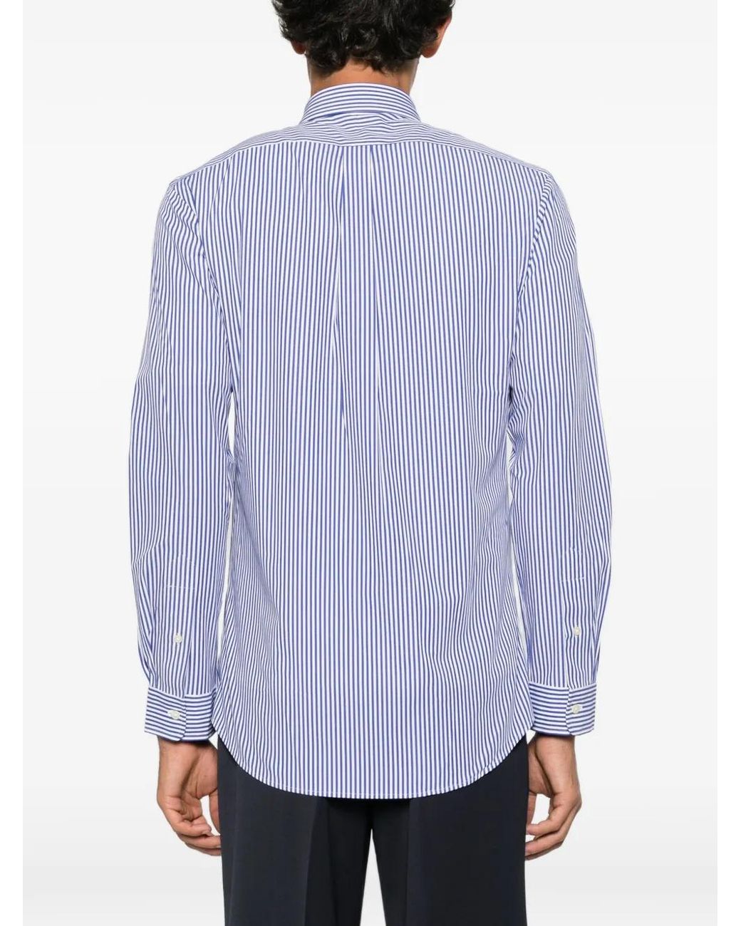 Polo Ralph Lauren Purple Chemise Rayée À Boutonnière for men