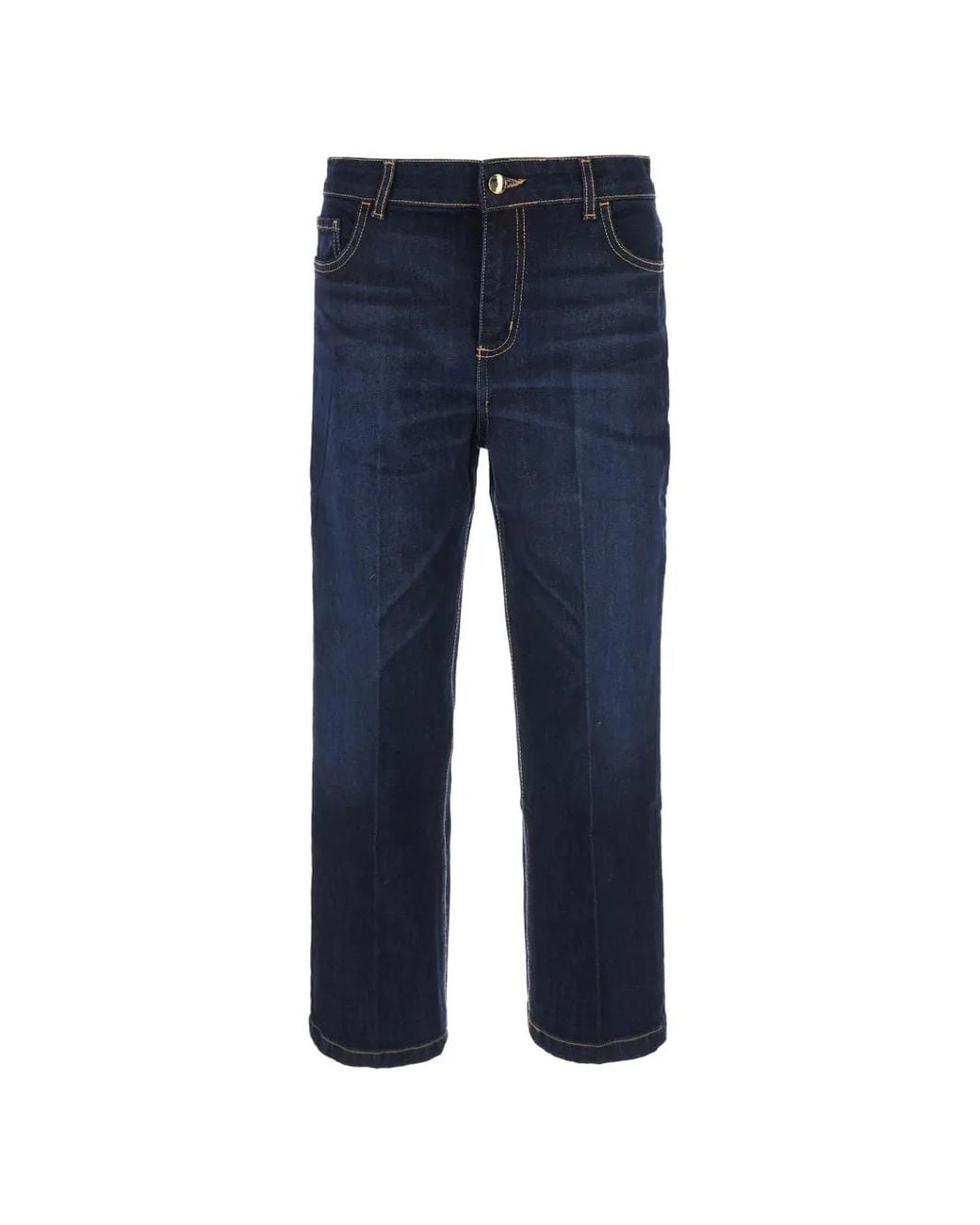 ..,merci Blue Straight-Leg Jeans