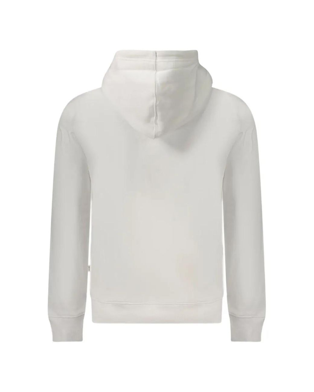 Guess Gray Logo-Patch Drawstring Hoodie for men