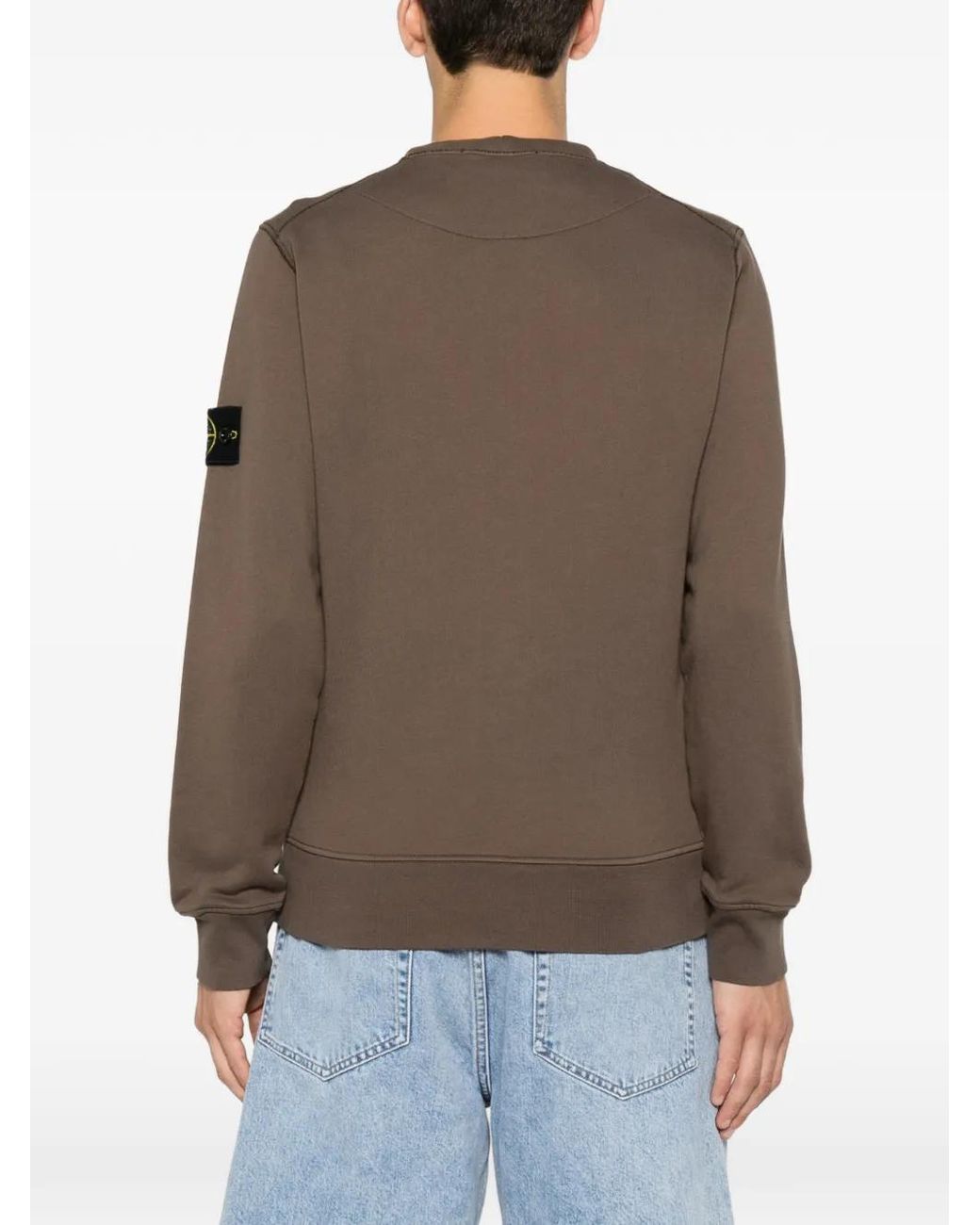 Stone Island Brown Round Neck Sweatshirt for men