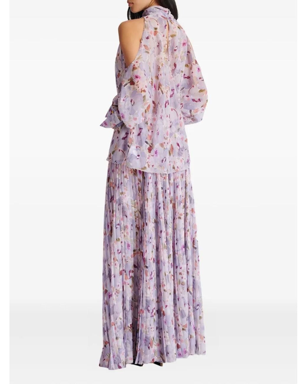 Balmain White Flowers-Print Blouse