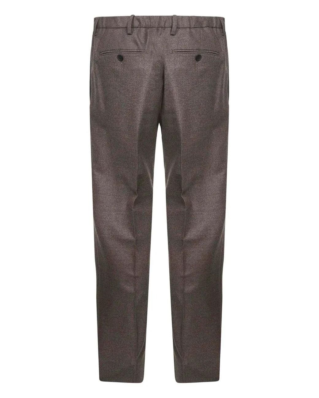 D4.0 Gray Pressed-Crease Trousers for men