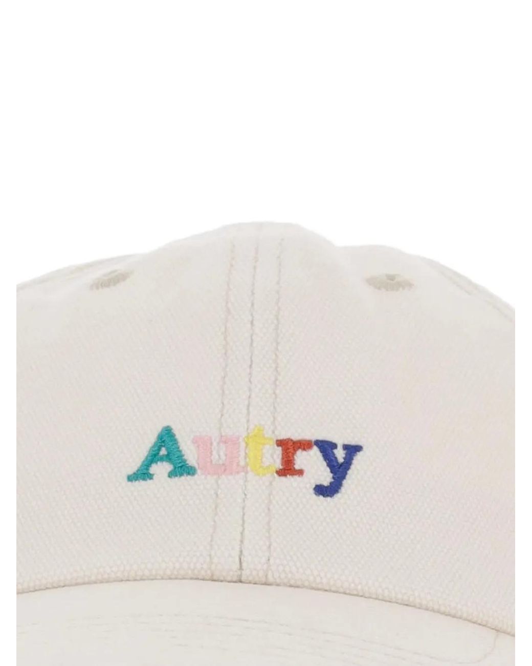 Autry White Casquette À Logo Brodé