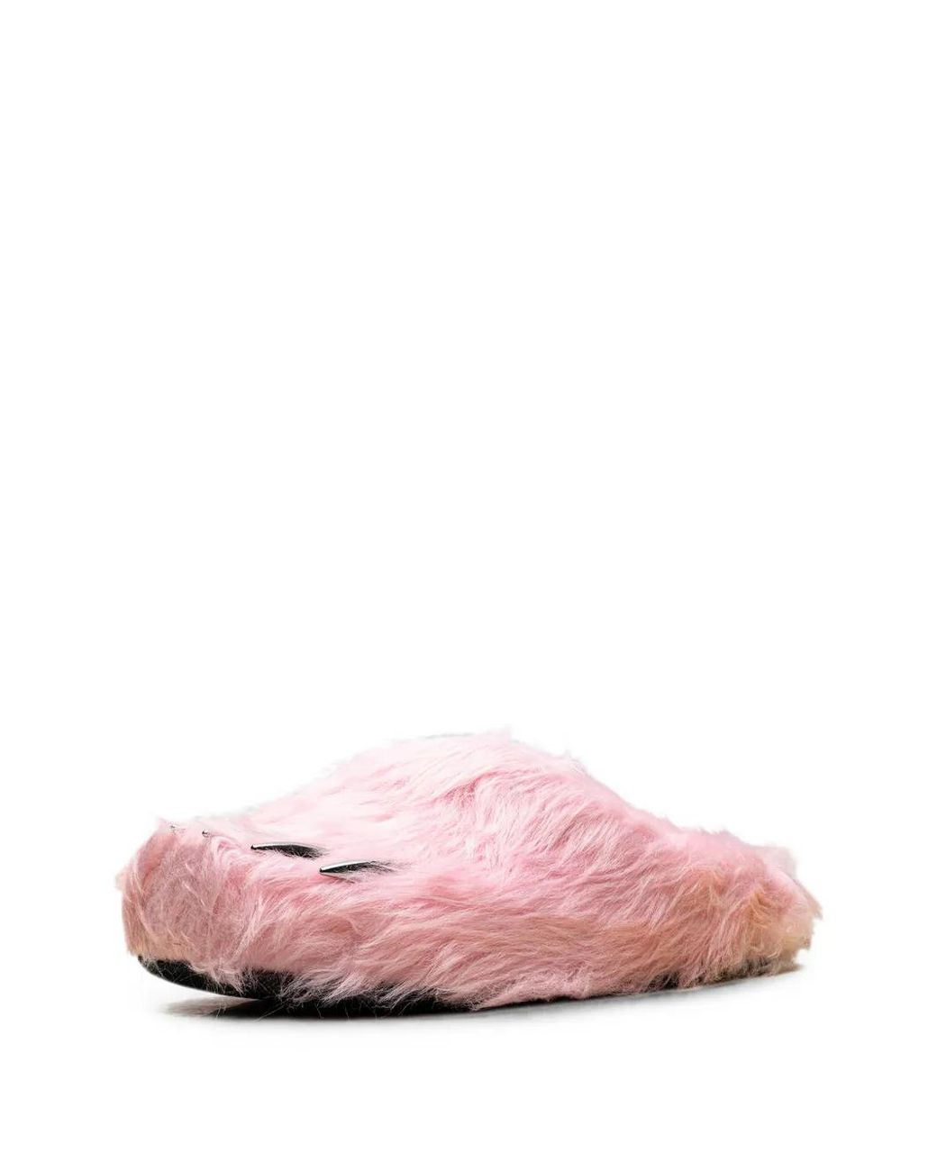 Bravest Studios Pink Bear Claw Faux-Fur Mules