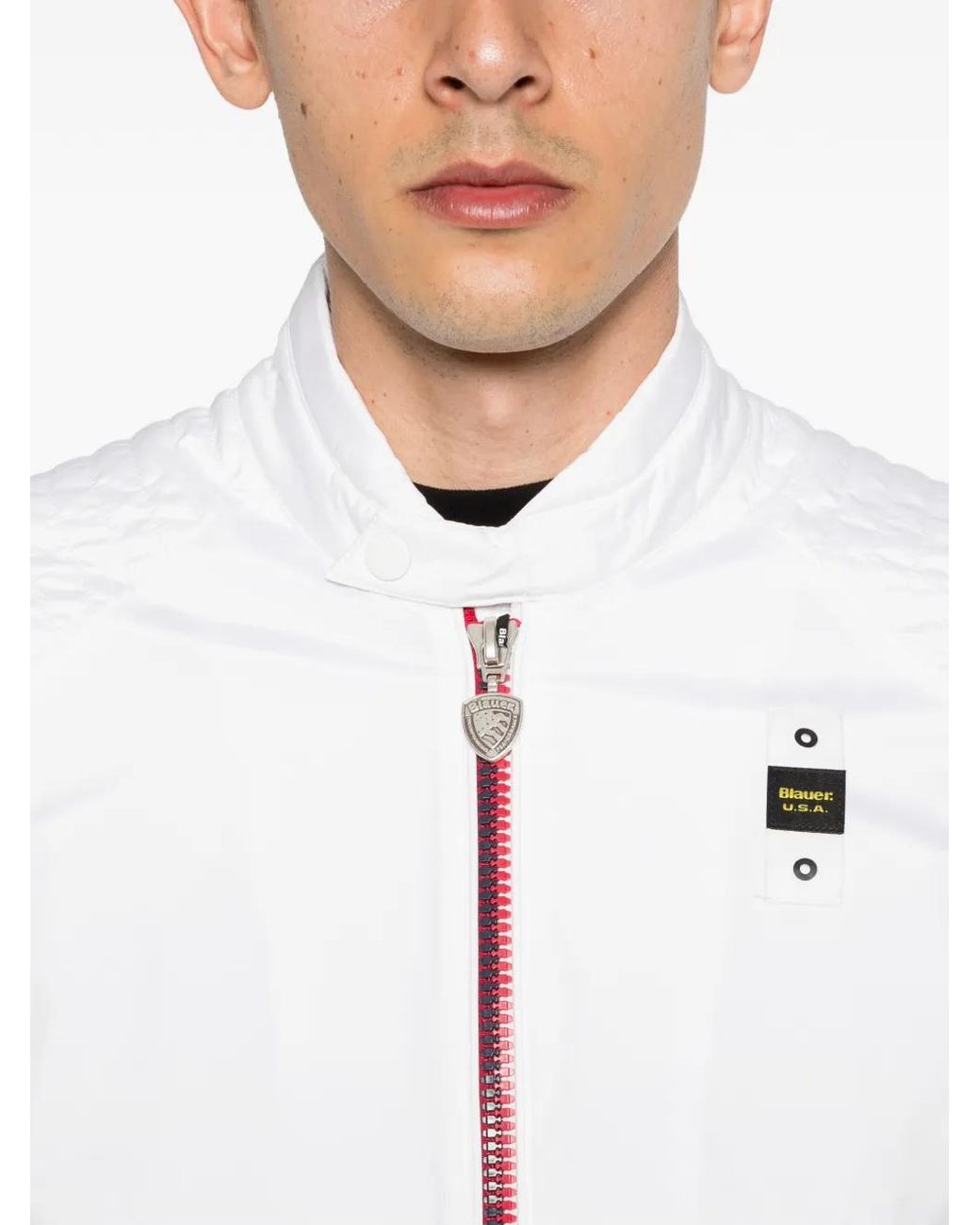 Blauer White Thayer Zip Jacket for men