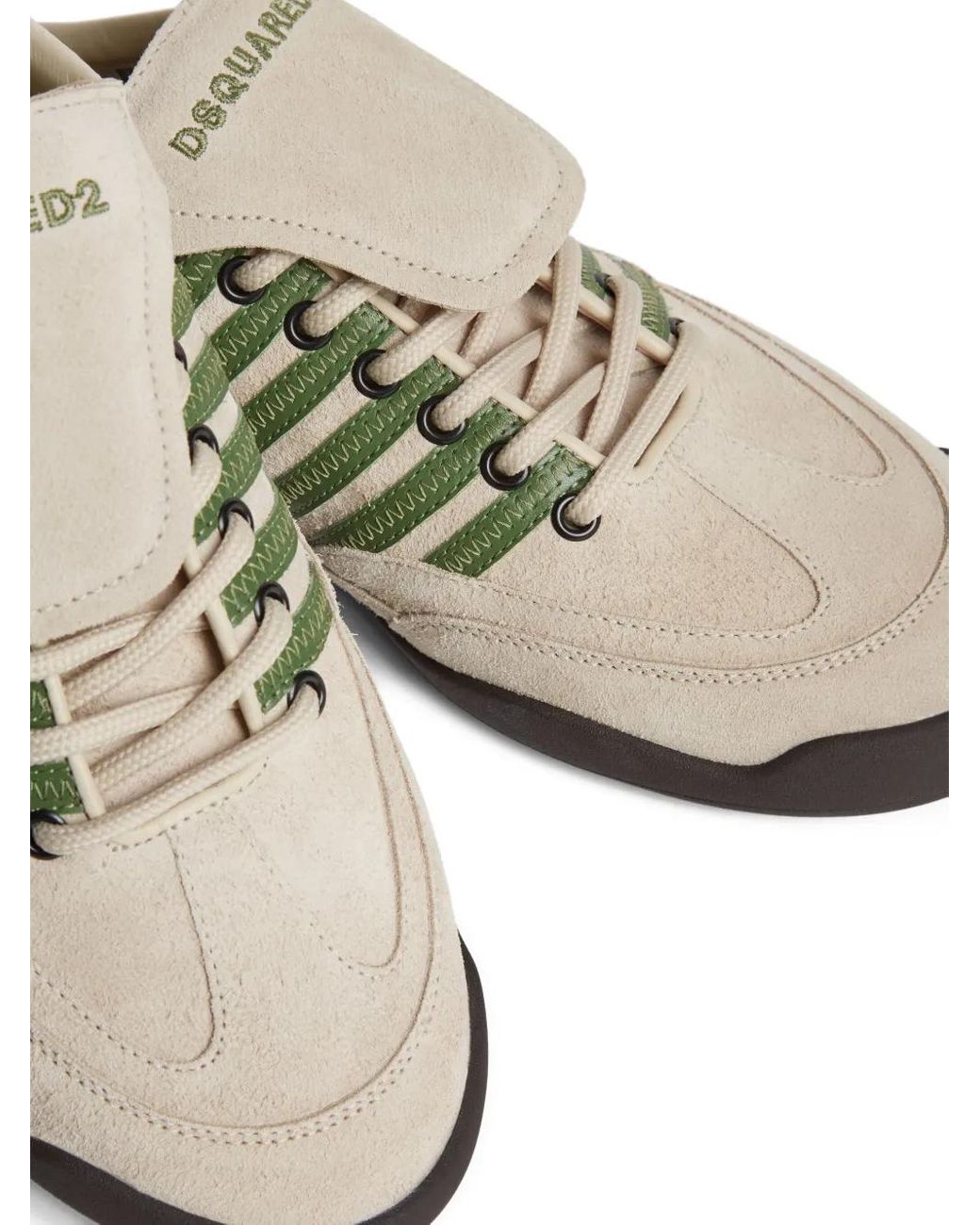DSquared² Natural Logo-Embroidered Sneakers for men