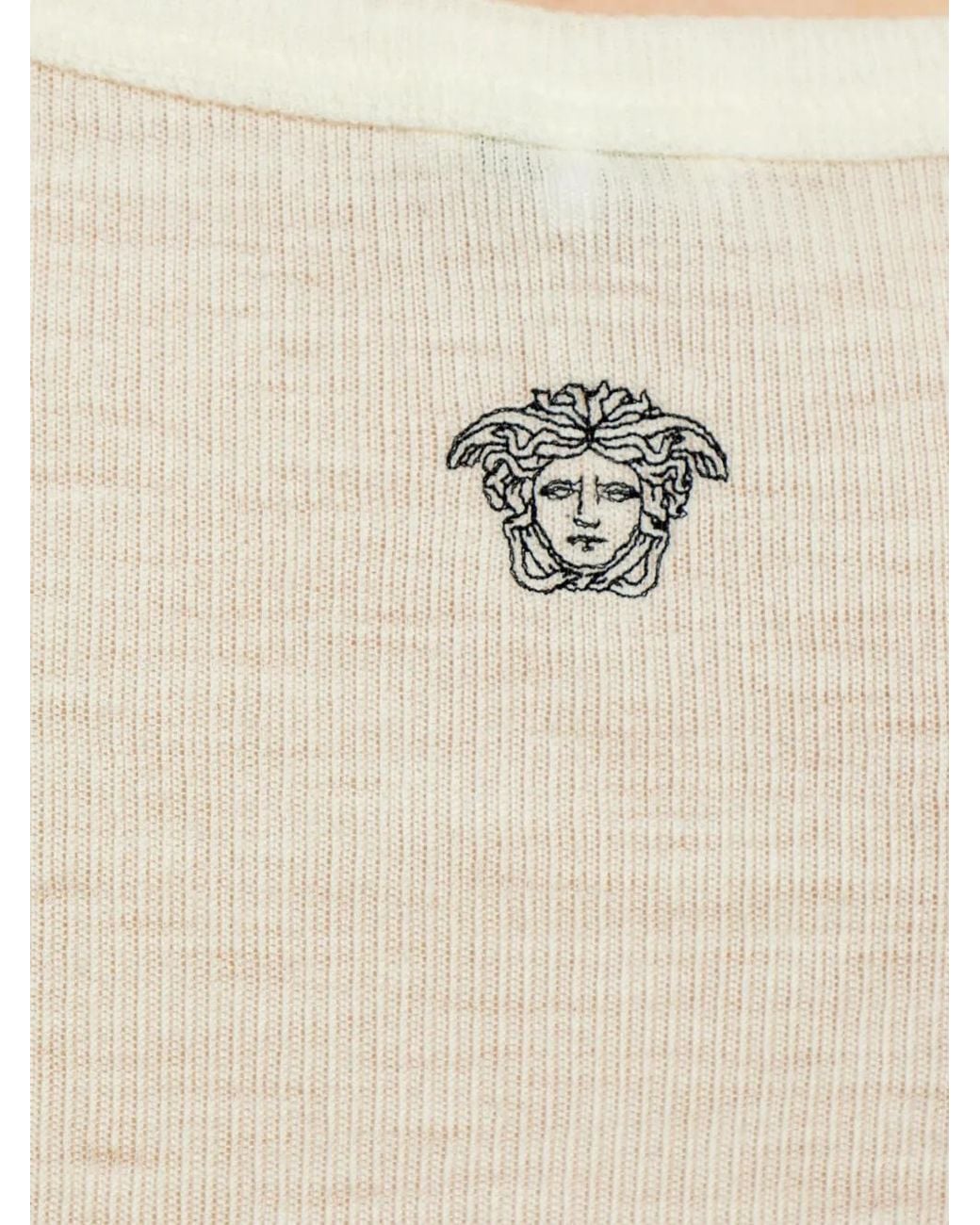 Versace White Medusa-Logo Wool Tank Top for men