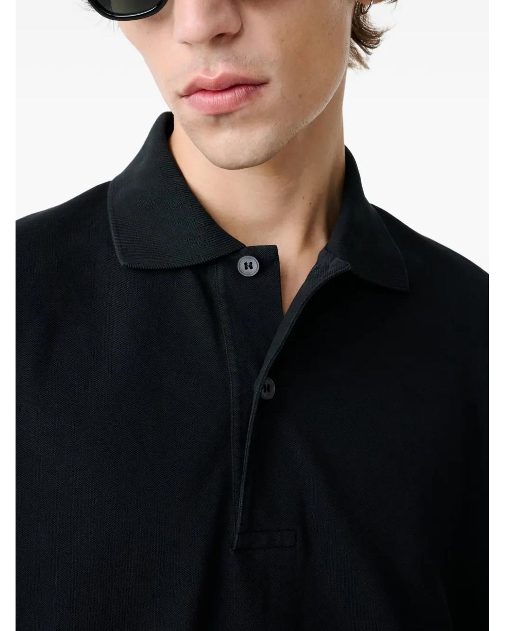 Studio Nicholson Black Ozero Polo Shirt for men