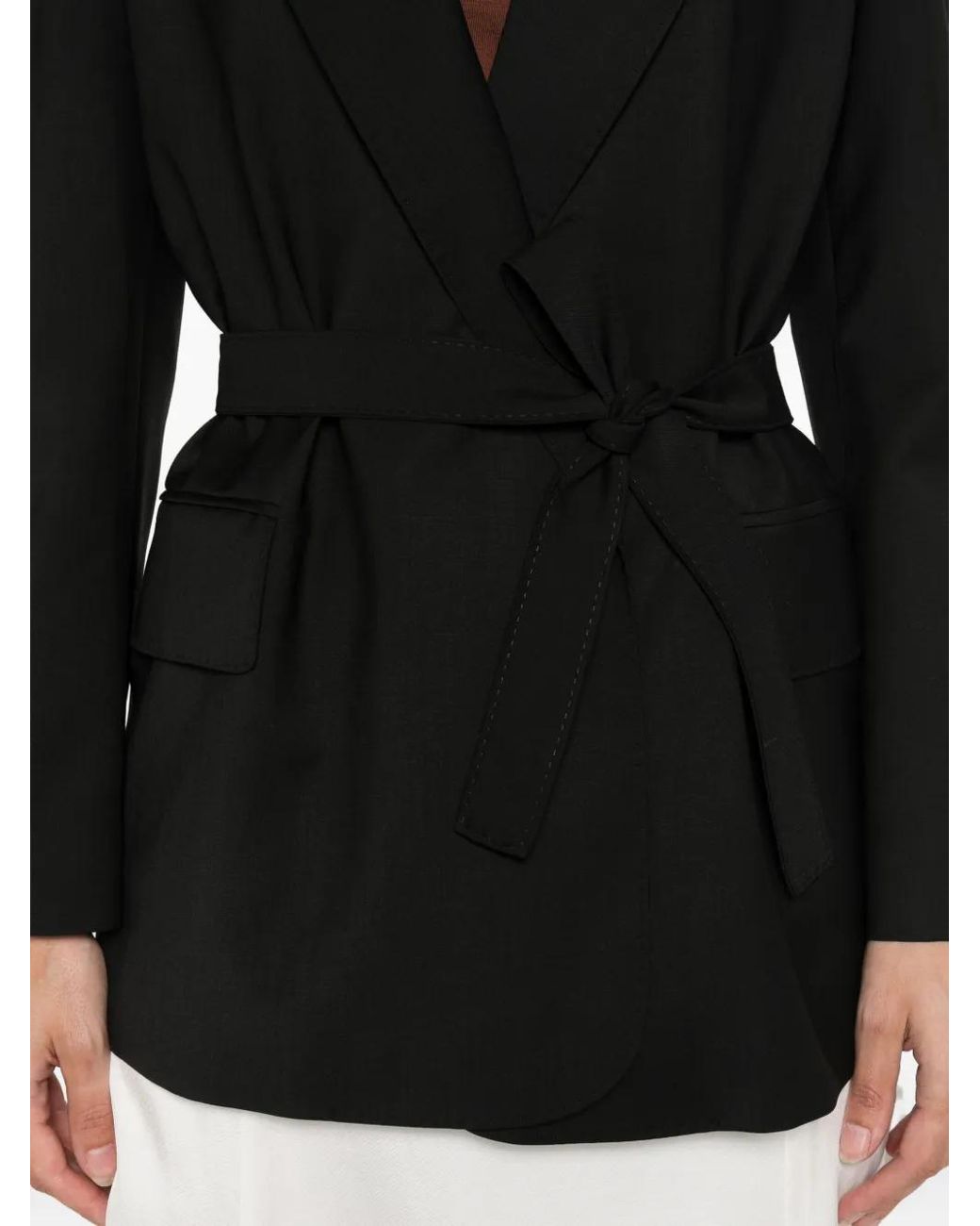 Max Mara Black Blazer Mit Steigendem Revers