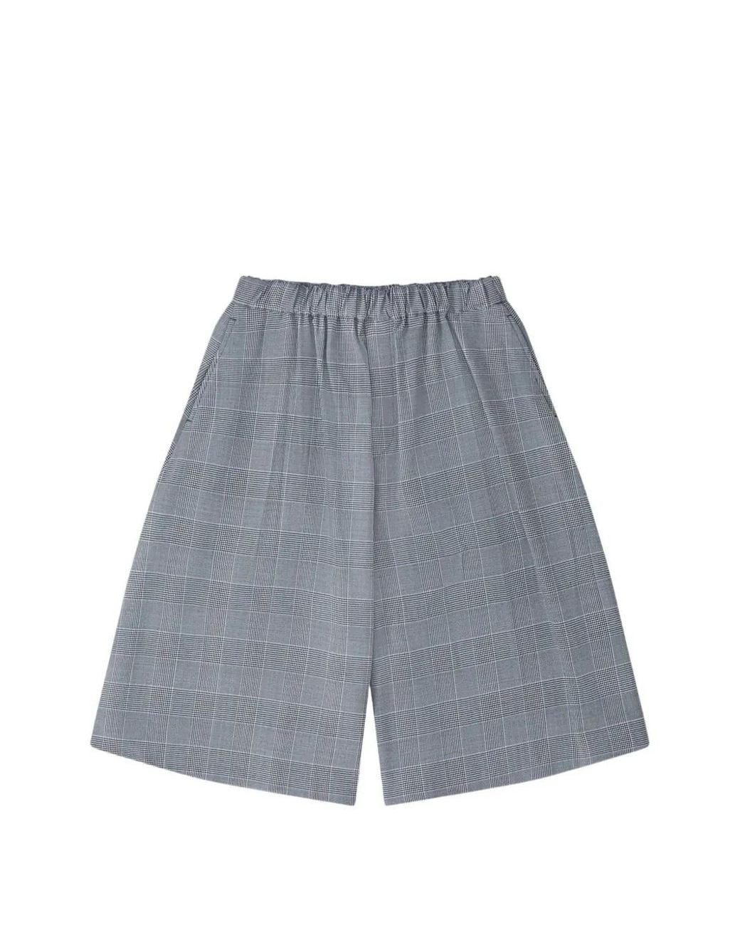 COMME DES GARÇON BLACK Gray Glen Check Shorts for men