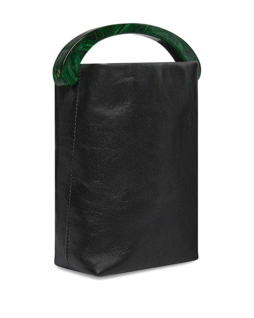 Dries Van Noten Black Micro Leather Tote Bag