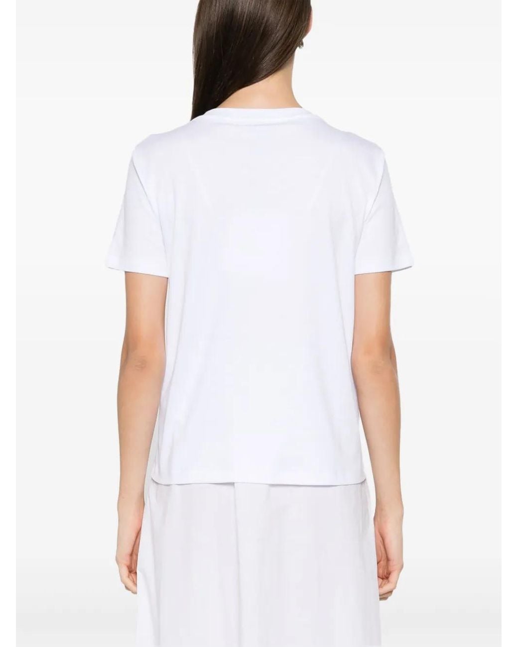 Max Mara White Logo Cotton T-Shirt