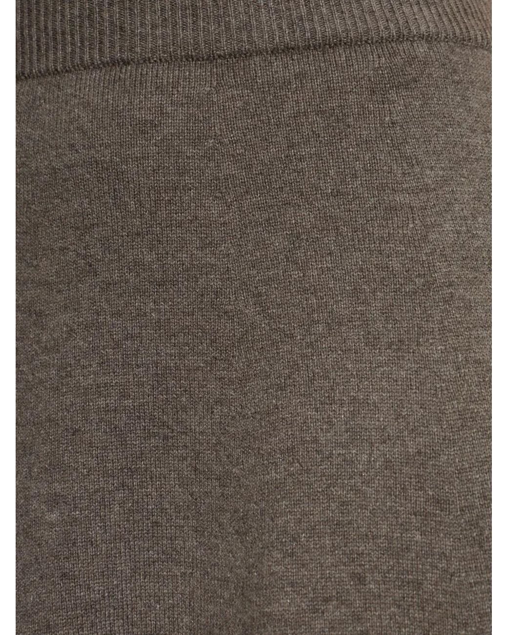 Fabiana Filippi Brown Ribbed-Knit Midi Skirt