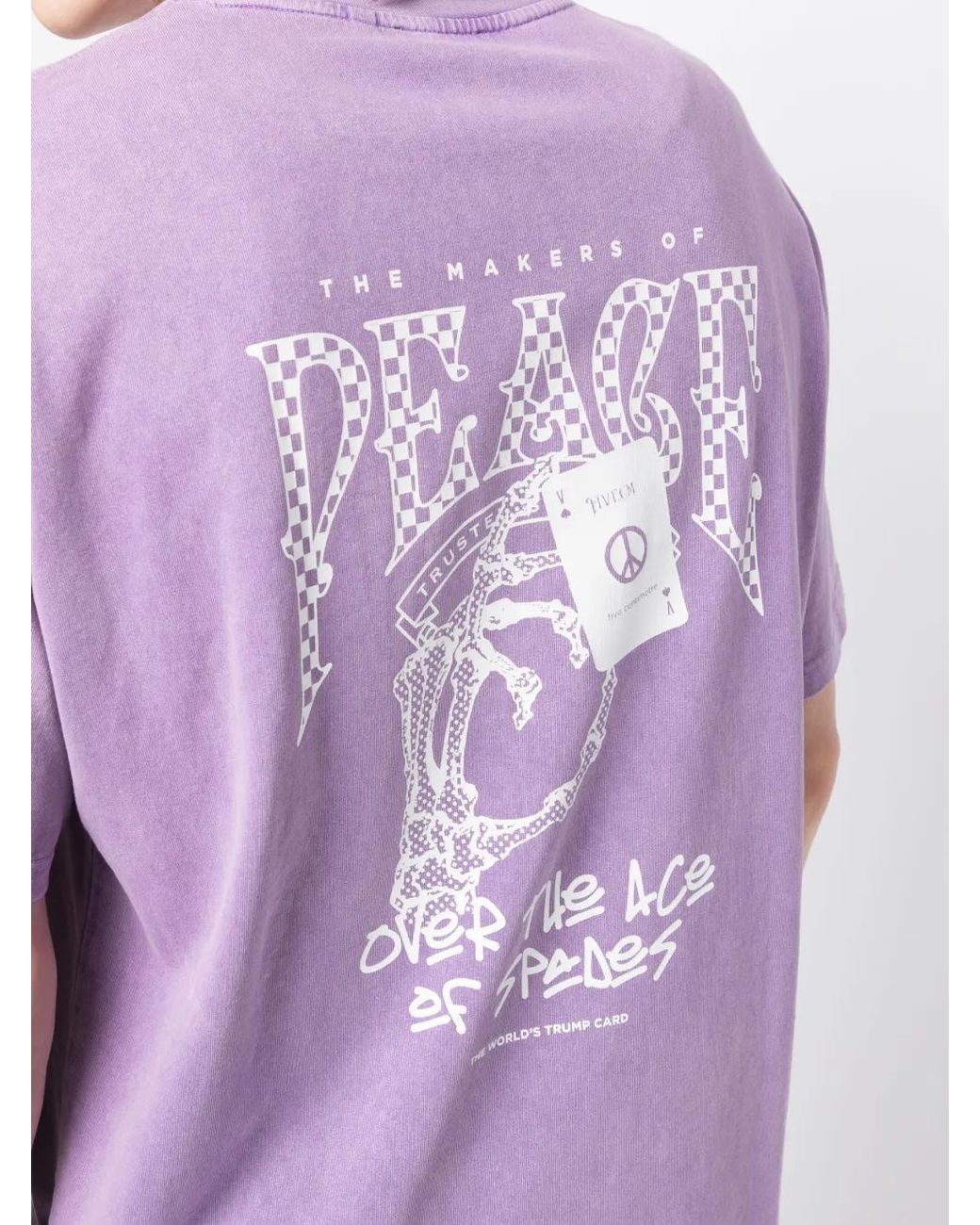 FIVE CM Purple Peace Cotton T-Shirt for men