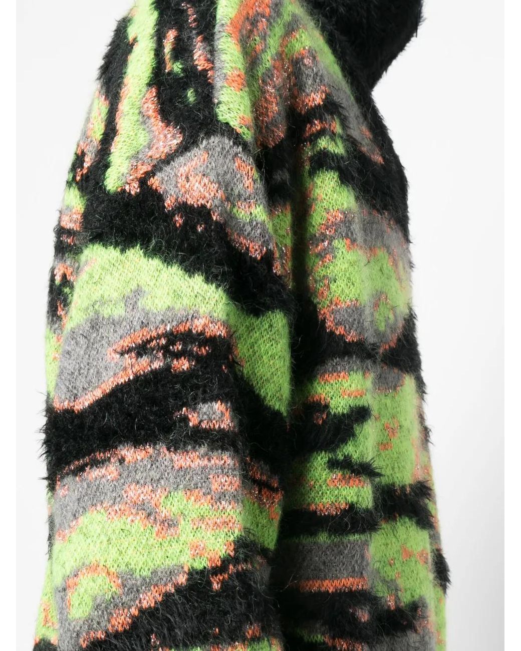 ERL Green Tiger-Print Knit Jumper for men